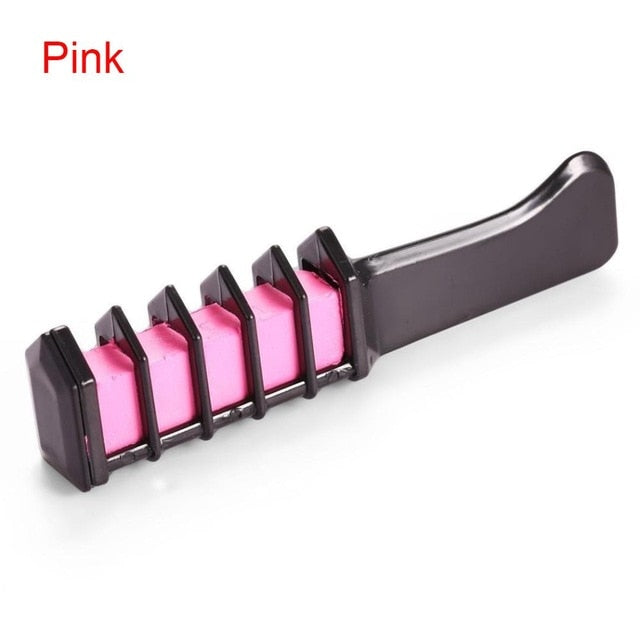 EASY! 1pc Personal Salon Use Mini Hair Dye Comb DisposableCrayons Grey Purple Red Hair Color Chalk Hair Dyeing Tool TSLM2