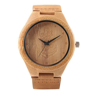 2019 Top Gift Black/Coffee/Green Dial Natural Bamboo Wood Watch Men Women Genuine Leather Wooden Clock Male hour Reloj de madera