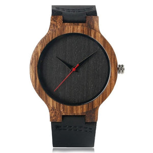 2019 Top Gift Black/Coffee/Green Dial Natural Bamboo Wood Watch Men Women Genuine Leather Wooden Clock Male hour Reloj de madera